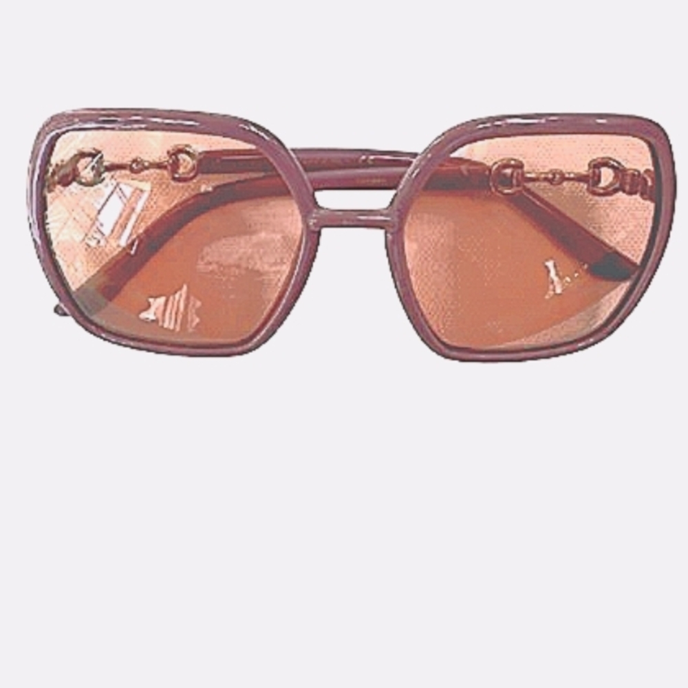 Gucci Oversized Purple Square Rimmed Sunglasses